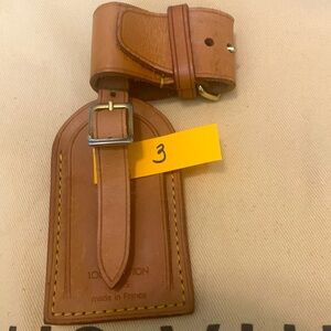 Vintage Louis Vuitton vachetta luggage tag